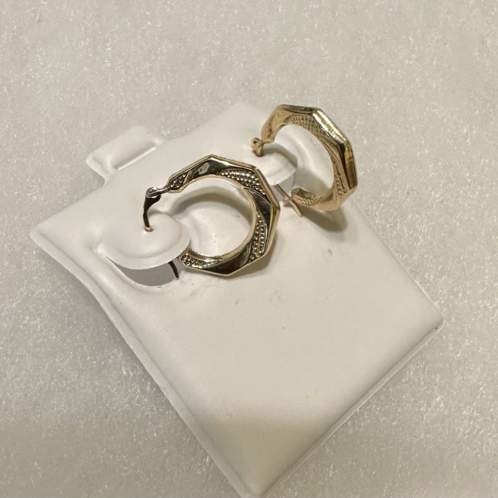 Elegant Gold 14k Hoop Earrings